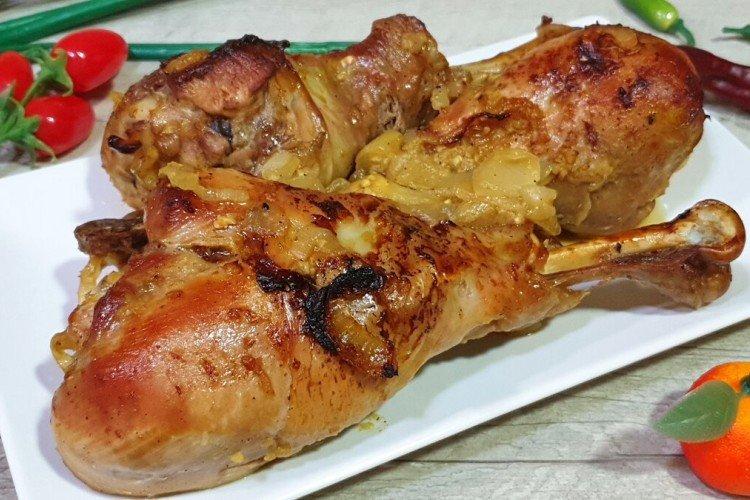 Turkey Drumstick in Yogurt with Mint