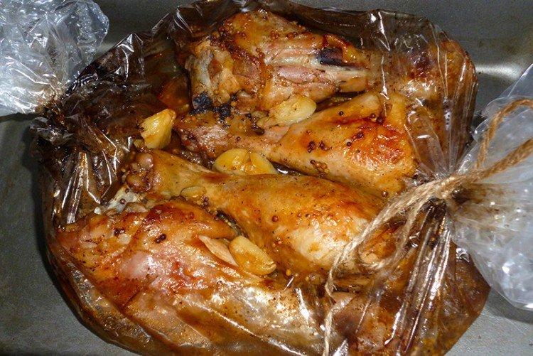 Muslos de pollo en bolsa