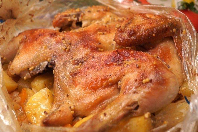 Pollo con patatas en bolsa
