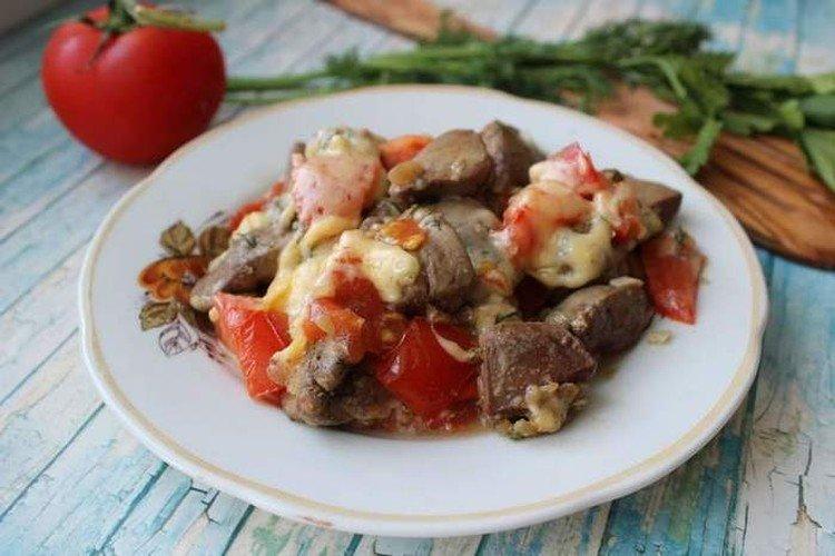 Putenleber mit Tomaten