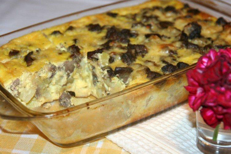 Putenleber mit Kartoffeln im Ofen