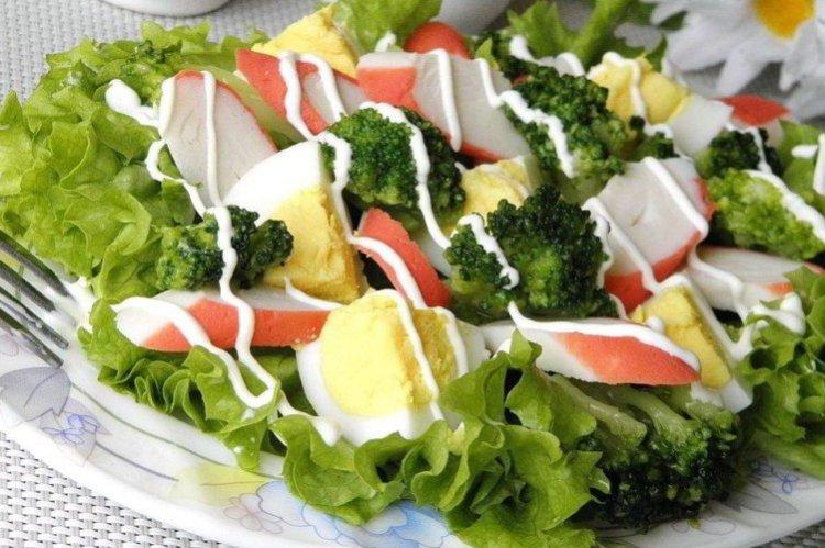 Crab Salad with Broccoli