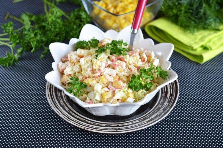 Crab Salad with Cabbage