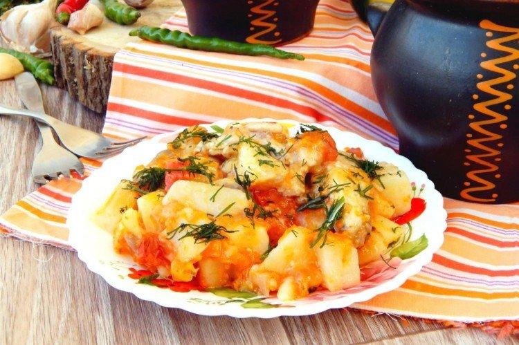 Turkey with Potatoes and Vegetables