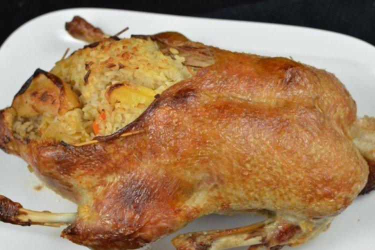 Duck with Rice, Baked in a Roasting Bag