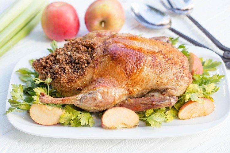 Duck with Buckwheat in a Roasting Bag