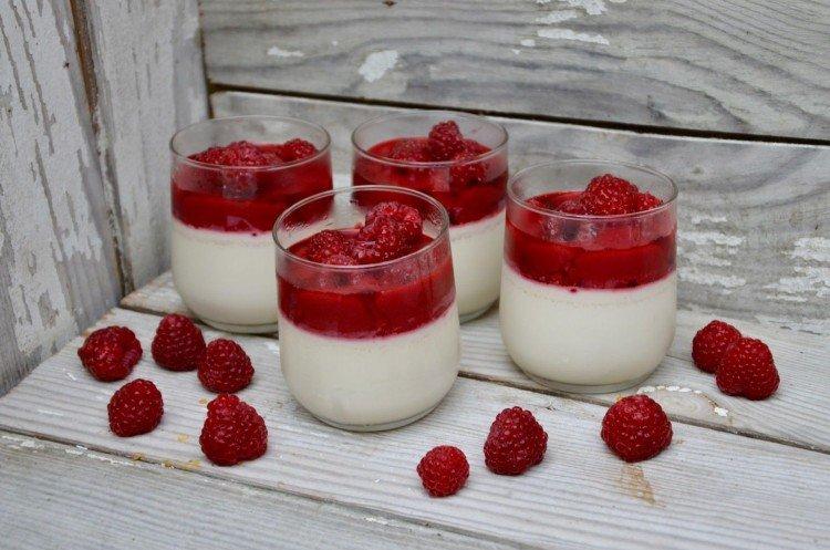 Milk Panna Cotta with Berry Sauce