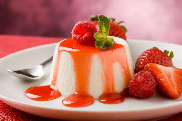 Sour Cream Panna Cotta with Egg Yolk