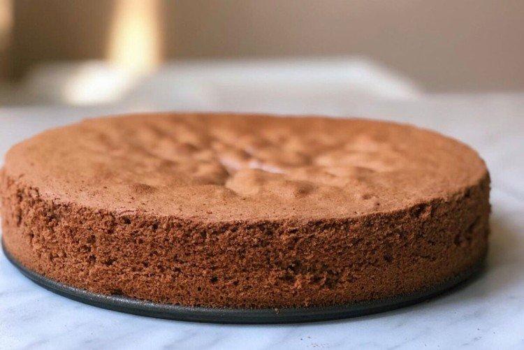 Eggless Chocolate Sponge Cake