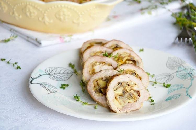 Schweinebraten mit Pilzen
