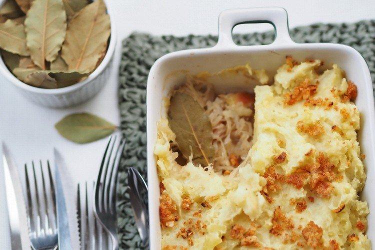 Pastel de patata con col