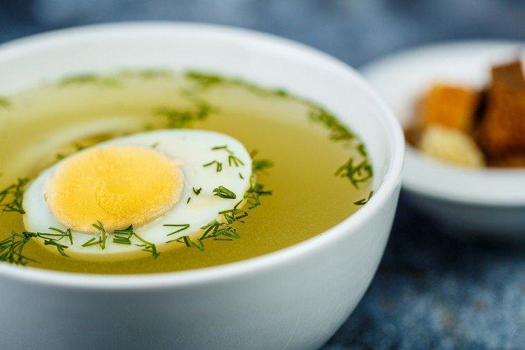Chicken Broth with Egg