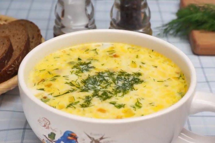 Sopa de queso con cerdo