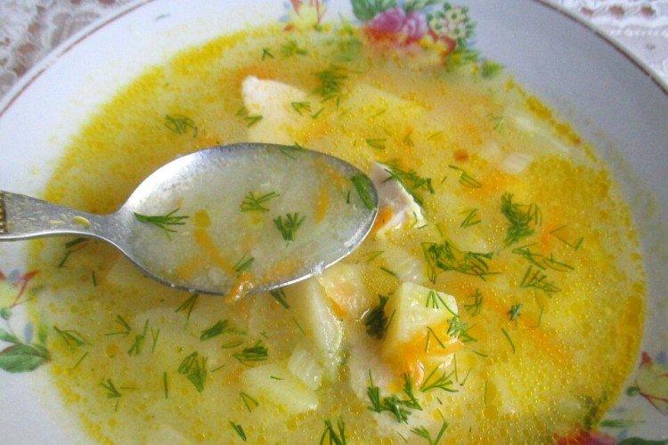 Sopa de pavo con sémola
