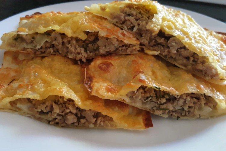 Lavash Pies with Minced Meat, Baked in the Oven