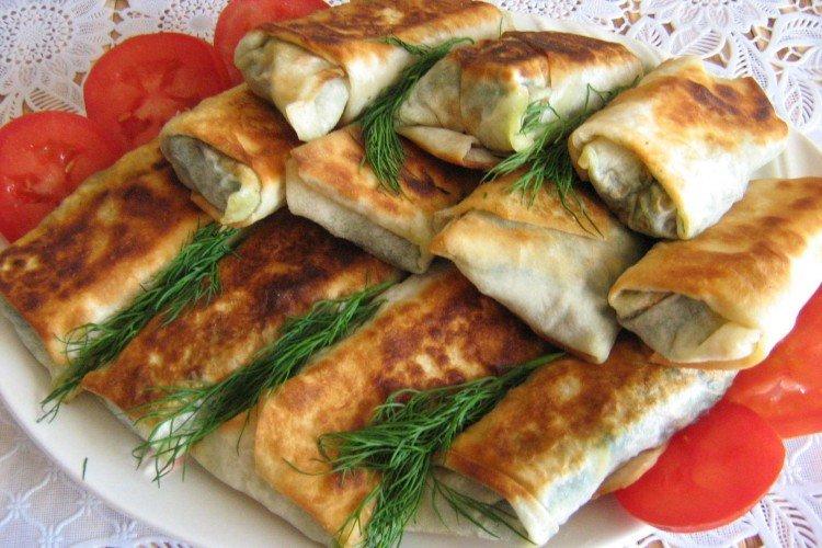 Lavash Pies with Mushrooms