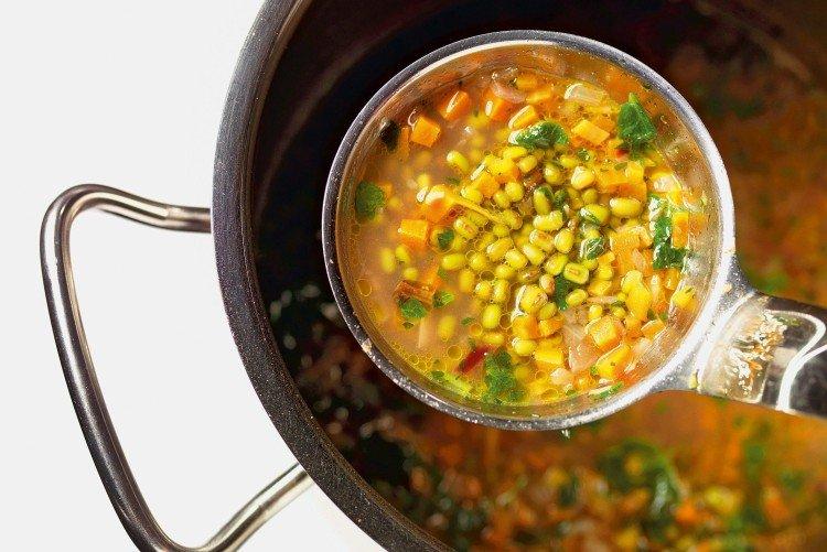Mung Bean Soup with Mint