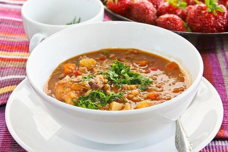 Mung Bean and Rice Soup