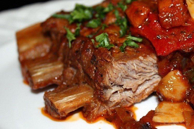 Pork Ribs with Potatoes in Beer