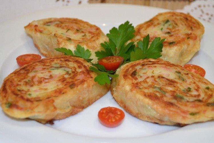 Lavash-Rolle mit Kartoffeln