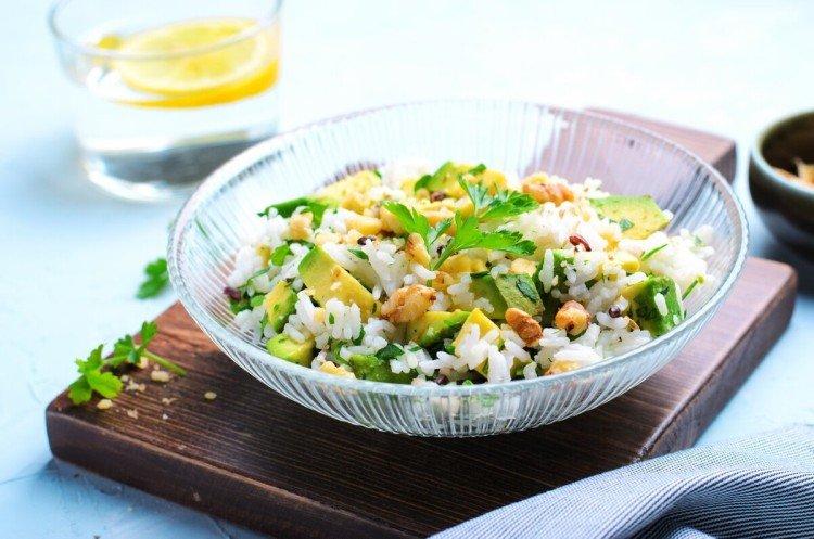 Reis-Avocado-Salat