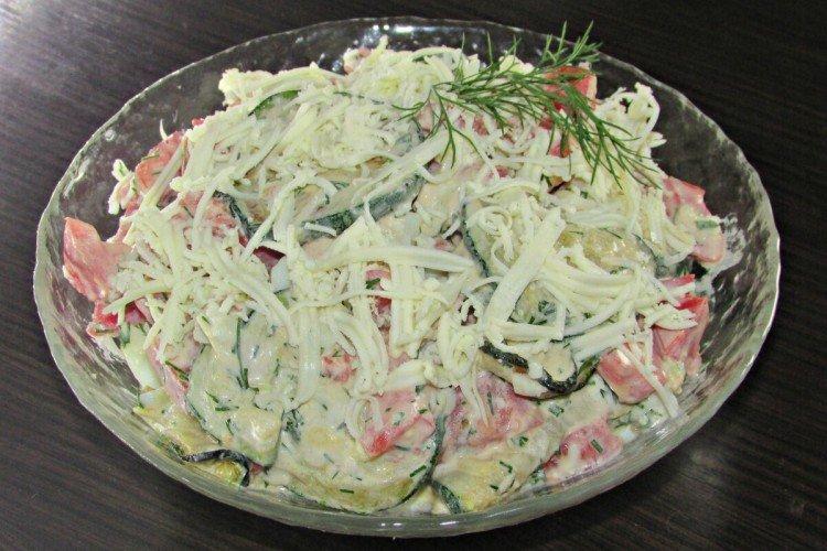 Ensalada de mozzarella y calabacín