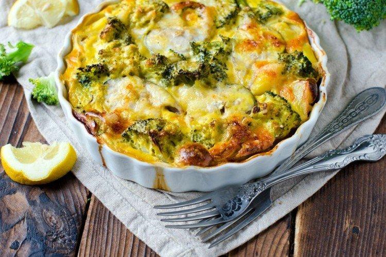 Brokkoli mit Auberginen