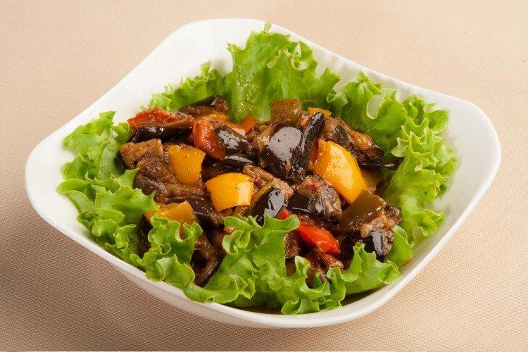 Meat Salad with Eggplant