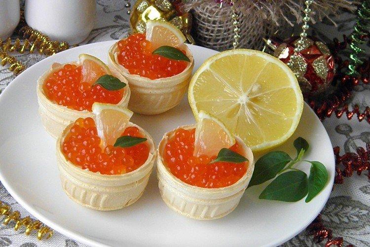 Con caviar y queso crema