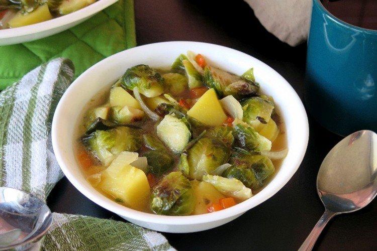 Chicken and Brussels Sprouts Soup