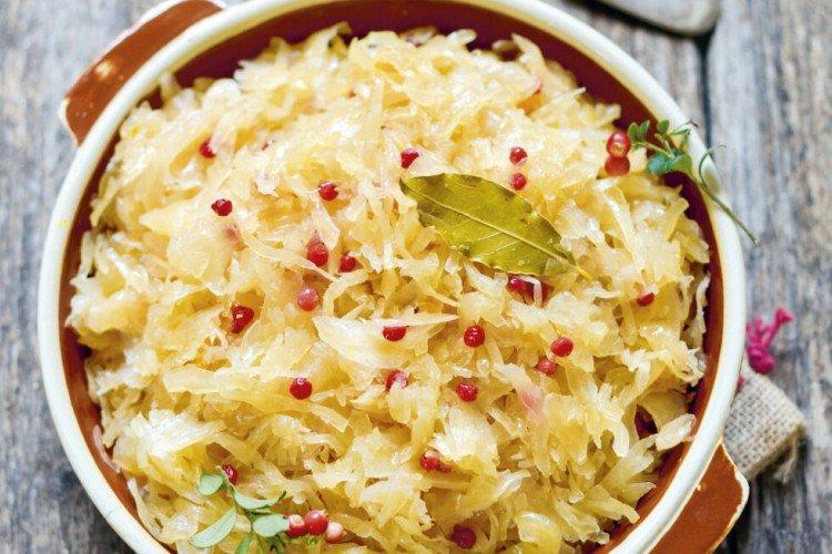 Geschmortes Sauerkraut mit Sahne