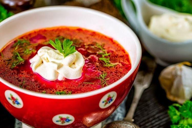 Quick Ukrainian Borsch with Chicken