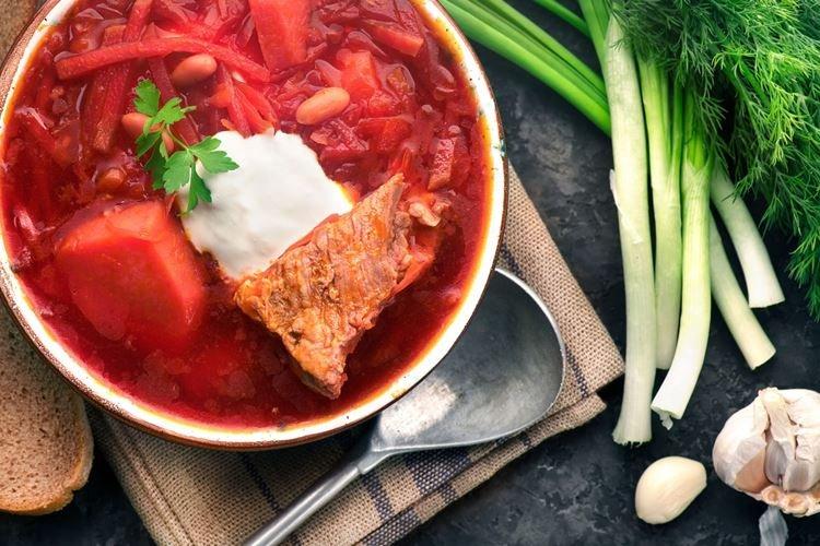 Ukrainian Borsch with Beans