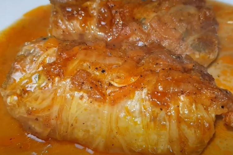 Napa Cabbage Rolls Baked in the Oven