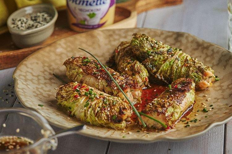 Cabbage Rolls with Napa Cabbage and Raisins