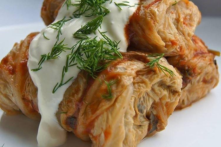 Napa Cabbage Rolls with Cheese