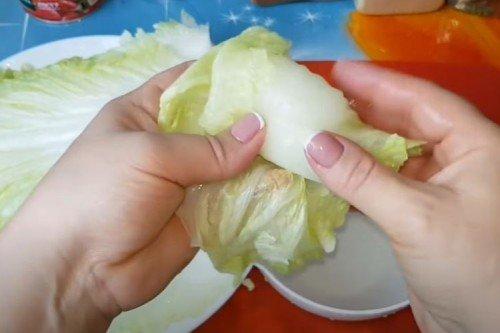 Napa Cabbage Rolls Baked in the Oven