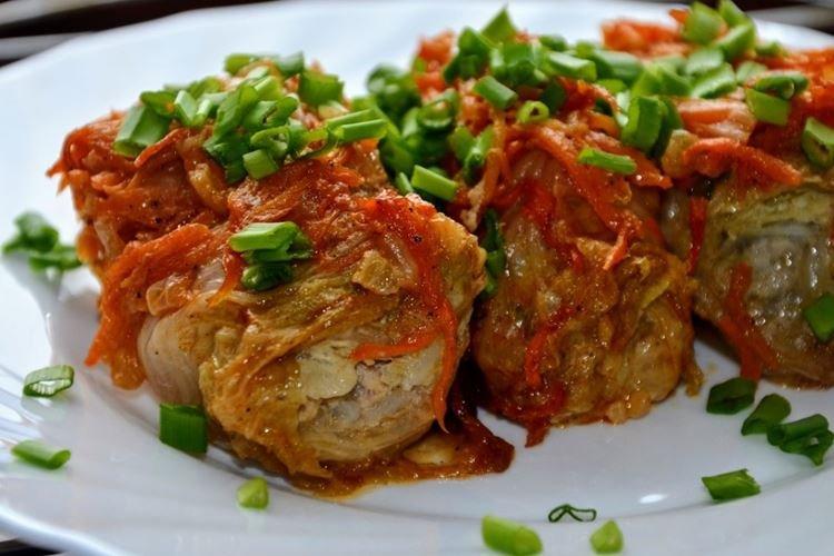 Napa Cabbage Rolls in a Pot