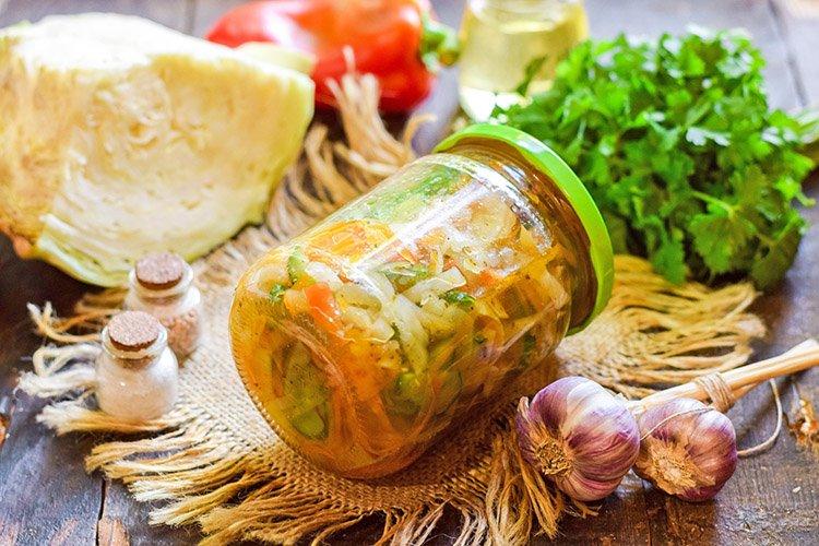 Korean Cabbage with Cucumbers for Winter