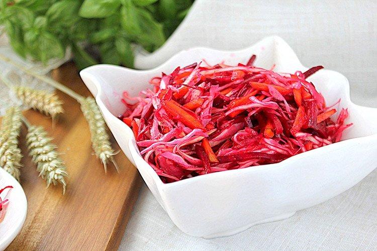 Korean Cabbage with Beets and Carrots