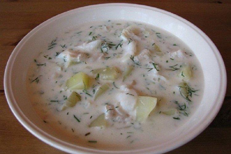 Sopa de leche con arenque