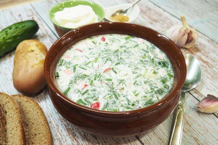 Okroshka con frijoles