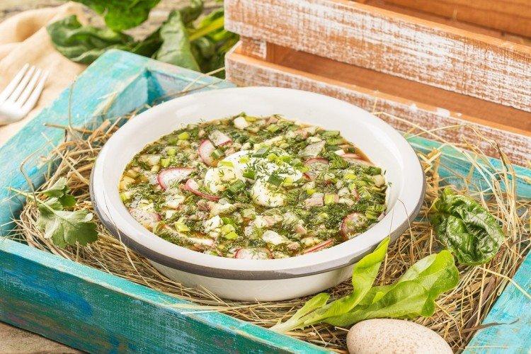 Okroshka con pepinillos