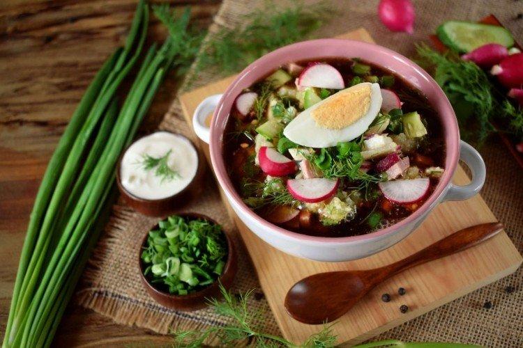 Okroshka con cerveza