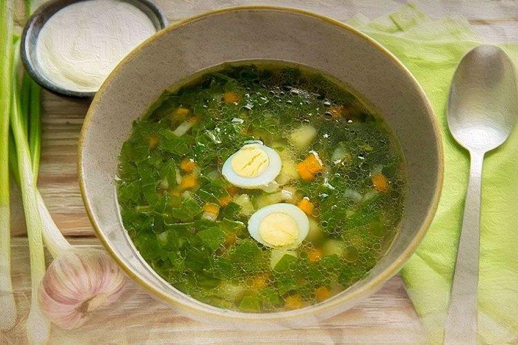 Borsch verde con ruibarbo y acedera