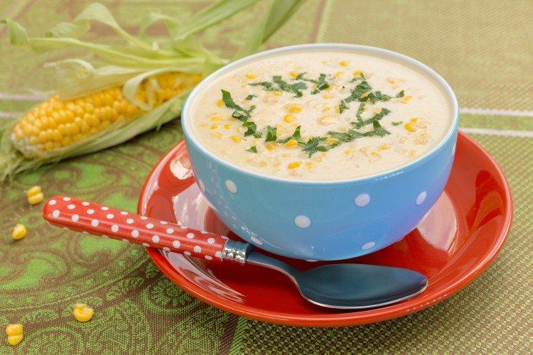 Sopa de pollo con fideos y nata