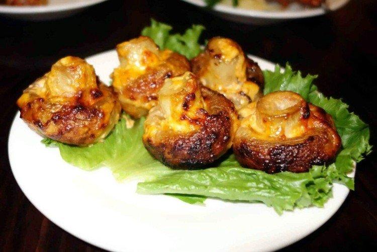 Grilled Mushrooms with Mayonnaise