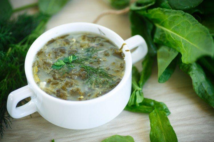 Sopa de patata con acedera