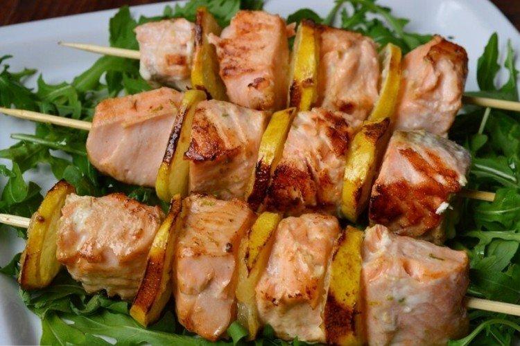 Pescado con patatas en miel
