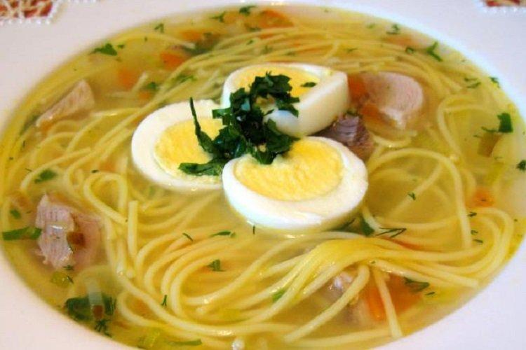 Chicken Noodle Soup with Egg